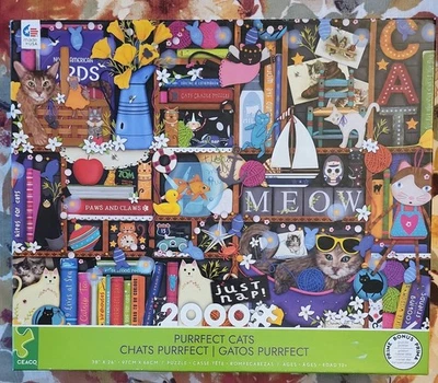 Rompecabezas Ceaco 2000 piezas # 43501 "Gatos perfectos" 38" x 26" - Envío gratuito Foto 1 de 3