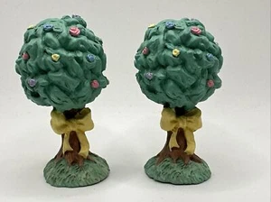 Set of 2 COTTONTAIL LANE YELLOW RIBBON EASTER TREES COLLECTIBLE MIDWEST - Picture 1 of 1