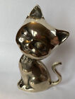 Vintage - Brass Kitty Cat Statue - Paperweight - 4.5” Tall - 10oz - Polished