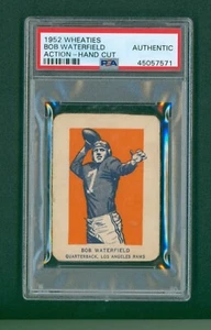 1952 Wheaties Football Card - Bob Waterfield, Action Hand Cut, PSA Authentic - Picture 1 of 2