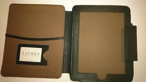 RALPH LAUREN LOGO LEATHER APPLE IPAD TABLET COVER CASE - Picture 1 of 4