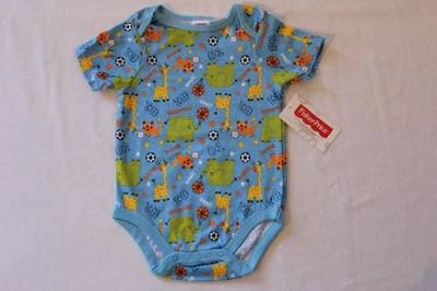 NUEVO Body Bebé Niños 6 - 9 Mo Animal Deportes Creeper Conjunto Fútbol Baloncesto Foto 1 de 2