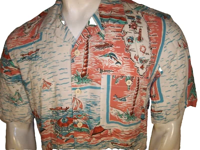 NEW Boca Classics Large (Medium in USA) Lightweight Nylon Hawaiian Shirt - Image 1 of 4