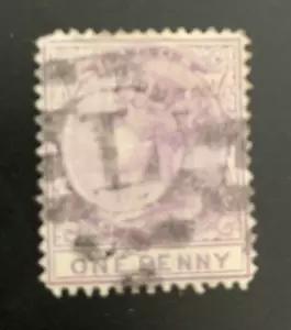 QV Lagos , penny lilac-mauve 1876/79 used GC - Picture 1 of 1