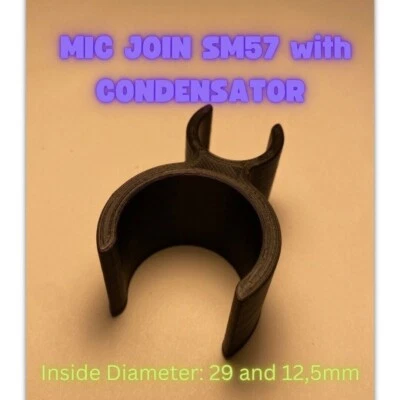 EZ-PREMIUM-PARTS Fredman SM57 to Condenser Microphone Clip Holder Retainer Recording Music Studio