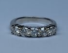 1.39cttw 5 diamond band H-I SI2-SI3 14KT WHITE GOLD SIZE 6 TIMELESS CLASSIC LOOK