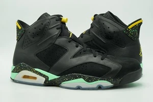 AIR JORDAN VI 6 RETRO NEW SIZE 14 BRAZIL WORLD CUP BLACK YELLOW GREEN 688446 020 - Picture 1 of 7