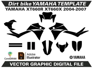 YAMAHA XT 660 R 2004-2007 Template Vector Format Ai CDR EPS M66 - Picture 1 of 3