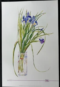Iris von Lynn Larson, Vintage Blumen Kunstdruck ungerahmt 24 x 36 - Bild 1 von 1