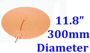 Almohadilla calefactora de silicona redonda circular de 11,8" 300 mm 500 W con termistor de 3 M" almohadilla térmica de silicona CE - Imagen 1 de 12
