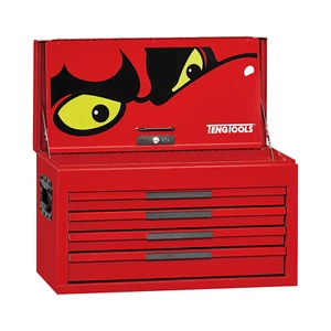 Teng Tools 26 Zoll breit 4 Schubladen PRO35 Schwerlast rot Top Box-TST26R4 - Bild 1 von 2