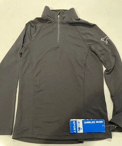 Womens Dri Fit Charles River Casual Jacket Pullover Shirt 1/4 Zip Black Dog XS - Picture 1 of 10