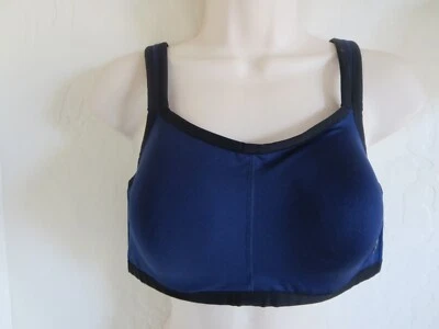 SUJETADOR DEPORTIVO CON AROS NATORI 36B #731050 YOGI, AZUL MARINO, NUEVO SIN ETIQUETAS, CON DEFECTO Foto 1 de 4