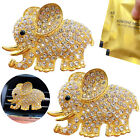 2pcs Practical Air Vent Clip Crystal Elephant With Fragrant Tablets Conditioner