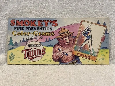 RARE 1988 Minnesota Twins Smokey's Fire Prevention Coloring Book, Kirby Puckett! - Image 1 of 4
