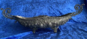 Versilberte Jugendstil Jardinere mit Flohrelemmuster  - Bild 1 von 11