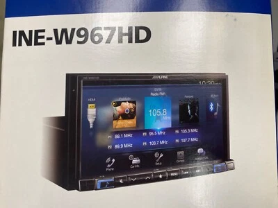 NEW Alpine INE-W967HD  7" Car Stereo with Navigation HDMI eq 4V eq bluetooth aux - Image 1 of 4