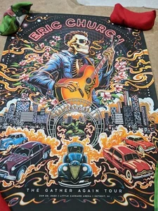 Eric Church AP Regular Poster Signed Numbered /50 Detroit MI 1/22/22 Miles Tsang - Picture 1 of 4