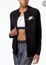 Nike Sportswear Rally Varsity Fleece Jacket Black and White lack white Size XS
