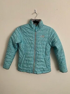 The North Face Girls M Mossbud Swirl Reversible Full Zip Jacket Hiking Outdoor - Picture 1 of 9