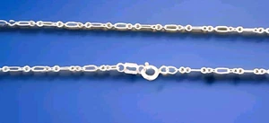 Erick's Sterling Silver 16 in. Long Oval and Round Link Chain Taxco.925 - Picture 1 of 10