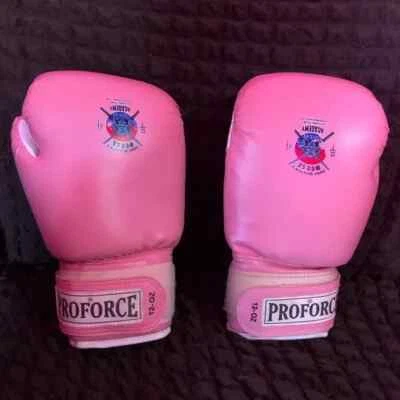 PROFORCE 粉色皮革拳击手套 OS — 第 1/2 张图片