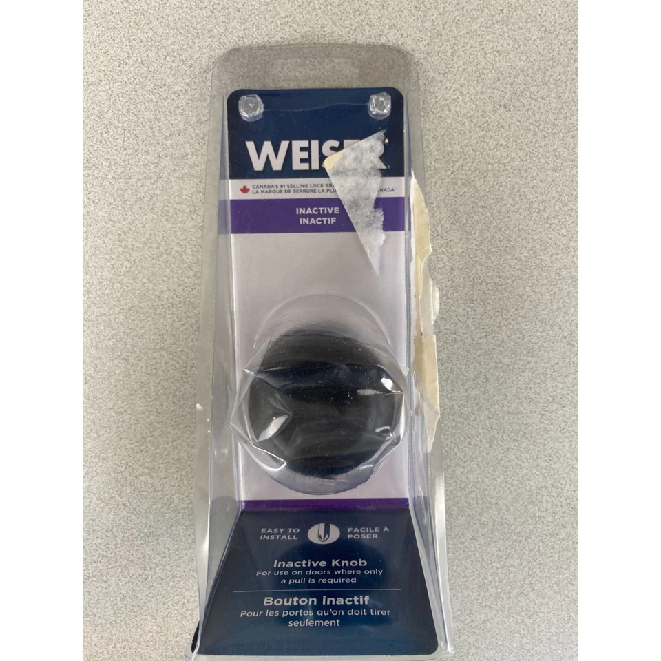 Perilla de puerta ficticia Weiser Troy (negro hierro) Foto 1 de 4