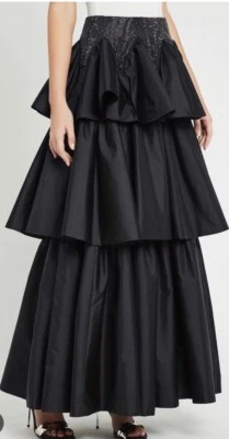 Sass and Bide black ruffle marvellous party maxi skirt - Image 1 of 3
