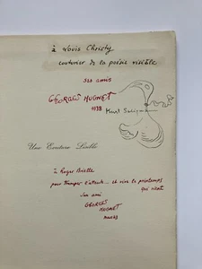 Georges HUGNET & Kurt SELIGMANN "Une écriture lisible" avec ENVOI + DESSIN 1938 - Picture 1 of 5
