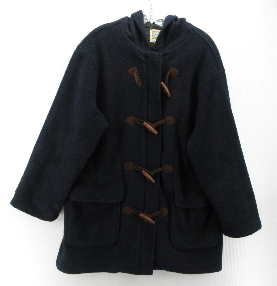 Chaqueta de viaje Smith vintage para mujer pequeña azul polar abrigo de lona con capucha Foto 1 de 4