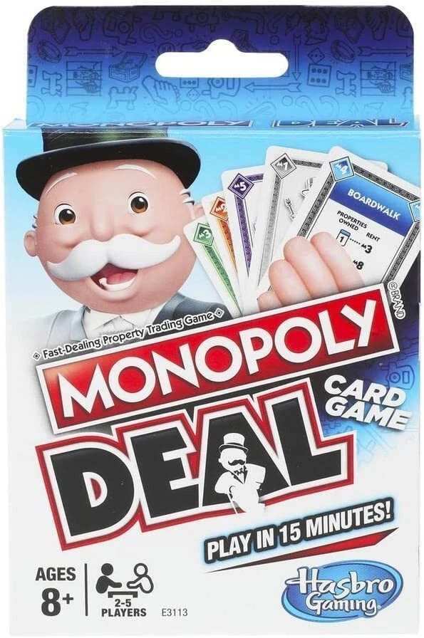 Monopoly Deal Card Game Hasbro 2-5 Players
