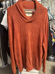 Suéter grueso cuello capucha naranja XL - Imagen 1 de 4