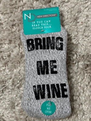 NUEVO CON ETIQUETAS New Directions If You Can Read This Wine Calcetines talla 9-11 Foto 1 de 4