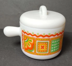Avon 1970’s Patchwork Milk Glass With Lid Trinket Dish/ Soup Mug Trinket Dish - Picture 1 of 8