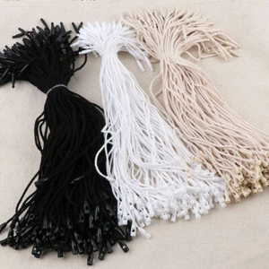 100Pcs Cotton Hang Tag Rope Cords String Snap Lock Pin Garment Label Accessories - Picture 1 of 12