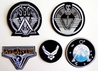 Stargate SG-1 patchs série TV ensemble complet de 5 uniformes de commande logo gothique punk 