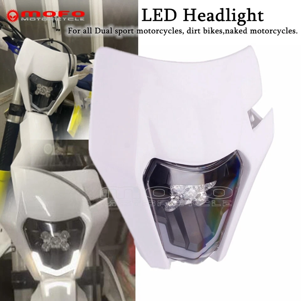 Faro LED con máscara para Honda CRF450R CRF250X CRF230F KTM Yamaha TTR230 EXC300 Foto 1 de 4