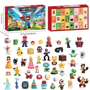 Christmas Countdown Advent Calendar Super Mario 24 Days Funny Gift Kid Doll Toys - Picture 1 of 3