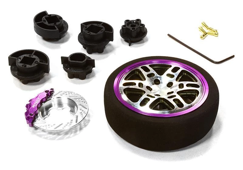 Dual 6 Spoke Steering Wheel Set for Most HPI, Futaba, Airtronics, Hitec & KO - Image 1 of 1