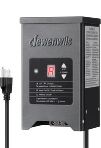 DEWENWILS 150W Low Voltage Landscape Lighting Transformer,120V-12/15V AC-HCLT03A - Picture 1 of 8