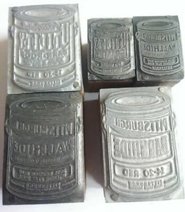 Pittsburgh Paints PPG Vtg Letterpress Printers Block Wood/Metal Advert Lot of 5 - Picture 1 of 7