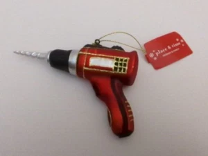 Place & Time 3-D Glass Drill Christmas Ornament Approx. 5" Long - Picture 1 of 5