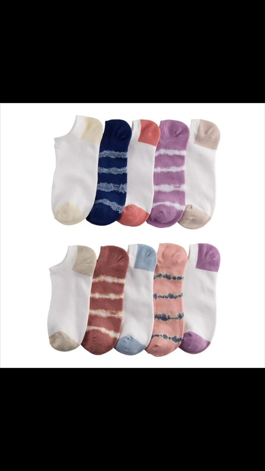 NEW Sonoma Goods for Life 10 pk. women's no-show socks size 9-11 variety pack - Image 1 of 1