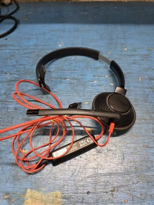 PLANTRONICS Blackwire C5200 Black/Red On the Ear Headset - Image 1 of 4