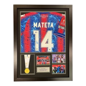 Jean-Philippe Mateta Signed SHIRT & MEDAL FRAMED CRYSTAL PALACE JERSEY DISPLAY - Picture 1 of 3
