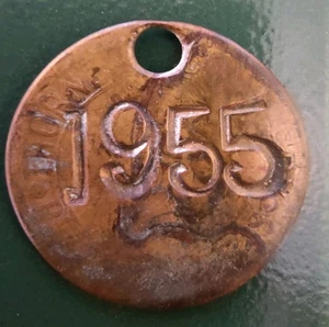 Thorne Zechen Pit Check Tally Medaille - 1955 - Bild 1 von 2