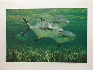 Mike Stidham Permit on the Flats Fishing Limited Edition Kunstdruck - Bild 1 von 1