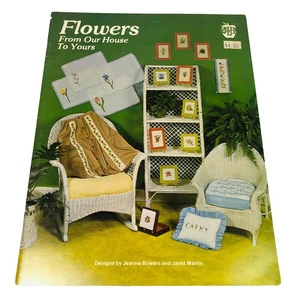 Flowers From Our House To Yours Cross Stitch Pattern Booklet 1978 Bowers VTG - Picture 1 of 7