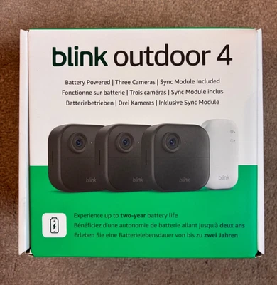 Blink Outdoor 4 - 3 camera system with Sync Module **BRAND NEW** Latest Model UK - Image 1 of 4