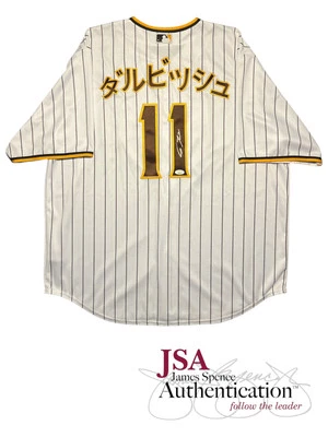 Yu Darvish Signed Authentic Nike San Diego Padres Jersey Kanji Japanese JSA COA - Image 1 of 4
